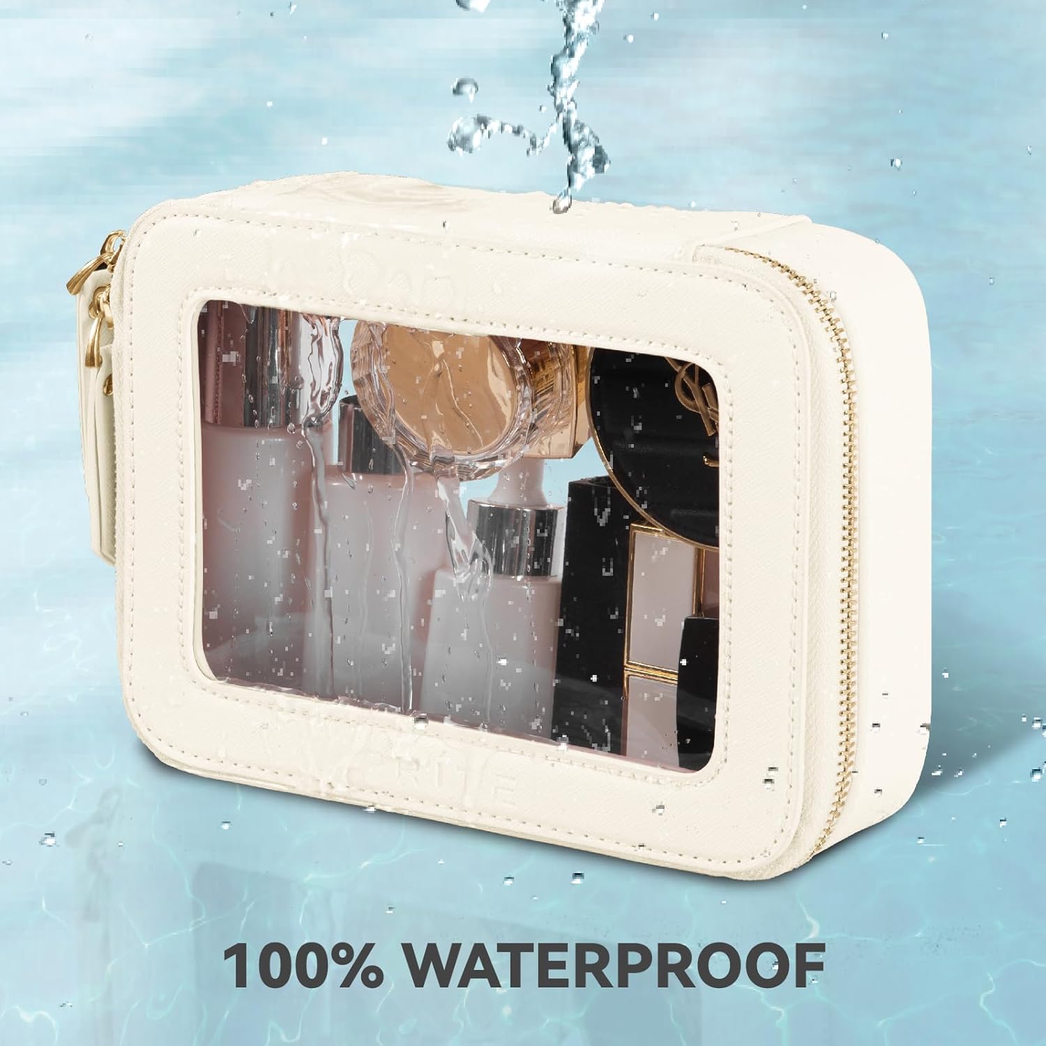 Clear Travel Makeup Bag - Waterproof & TSA Approved
