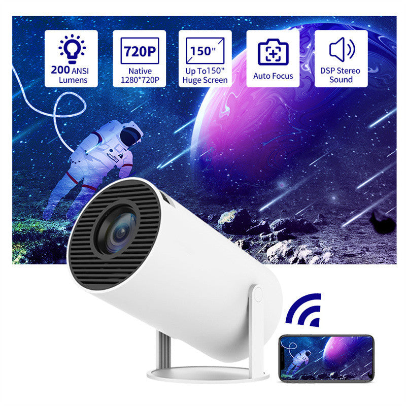 Portable Projector Small Straight Projector For Home Use 180 Degrees Projection Angle Automatic Focus Home Video Projecr